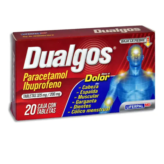DUALGOS PARACETAMOL/IBUPROFENO 325/125 20 tabs